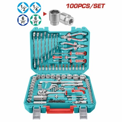 TOTAL KIT FERAMENTA  THKTHP21006 100PCS Total Herramientas Oficial