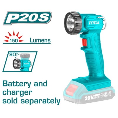 TOTAL LAMPADA DE TRABALHO TWLI2023 150 LUMENS 20V Total Herramientas Oficial