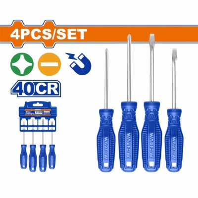 WADFOW KIT CHAVE FENDA  WSS2204   4PCS Total Herramientas Oficial