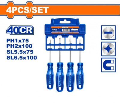 WADFOW KIT CHAVE FENDA  WSS2204 4PCS Total Herramientas Oficial