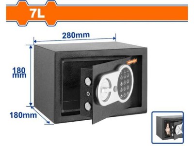 WADFOW COFRE  DIGITAL 7L  18X28X18CM     WEB1518  Total Herramientas Oficial