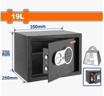 WADFOW COFRE  DIGITAL 19L 25X35X25CM    WEB1525  Total Herramientas Oficial