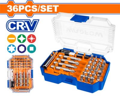 WADFOW  BITS KIT DE CHAVE DE FENDA 36 PCS WBS3B36 Total Herramientas Oficial