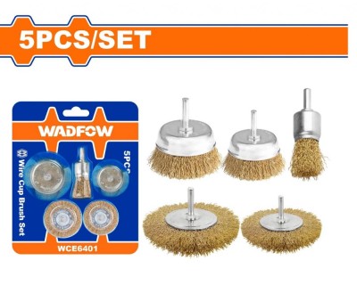WADFOW ESCOVA ARAME KIT   WCE6401 5PCS Total Herramientas Oficial