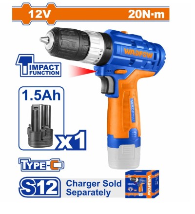 WADFOW PARAFUSADEIRA SEM FIO  12V  WCDS540 Total Herramientas Oficial