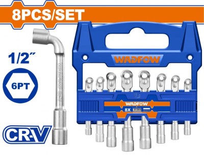 WADFOW CHAVE SOQUET L KIT WTH4208 8PCS  Total Herramientas Oficial