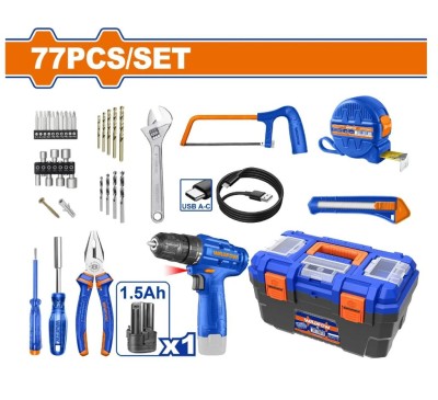WADFOW KIT FERRAMENTA 77PCS   WDT1B77  Total Herramientas Oficial