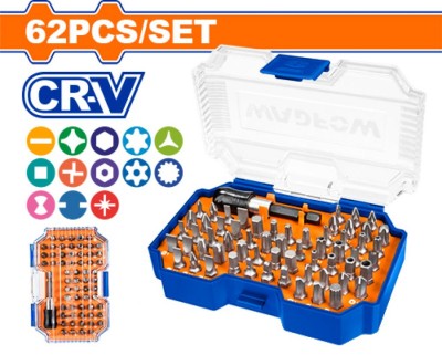 WADFOW BITS PARA CHAVE DE FENDA 62PCS WBS3B62 Total Herramientas Oficial