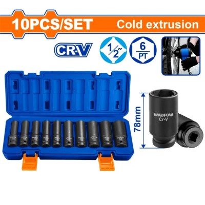 WADFOW SOQUETE IMPACTO 10PCS WMS2D02  Total Herramientas Oficial