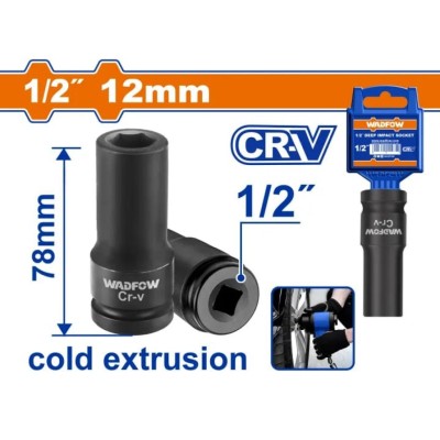 WADFOW  SOQUETE IMPACTO WMS3212 1/212MM Total Herramientas Oficial