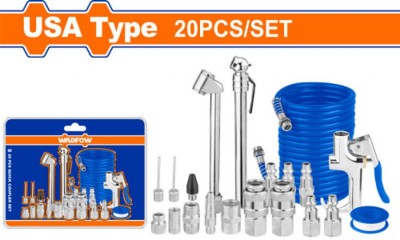 WADFOW PISTOLA DE AR  KIT 20PCS  WQP9431 Total Herramientas Oficial