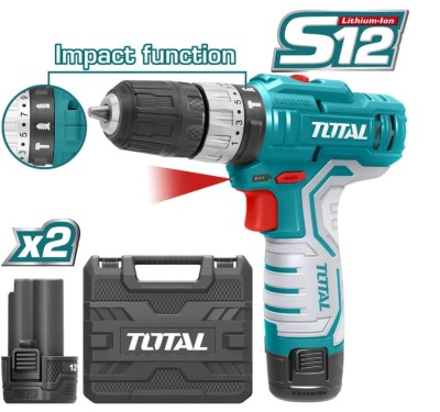 TOTAL FURADEIRA DE IMPACTO 12V TIDLI12201 2X1.5AH Total Herramientas Oficial