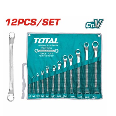 TOTAL KIT CHAVE DE BOCA ESTRIADA  THT1024121 12PC Total Herramientas Oficial