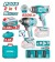 TOTAL KIT CHAVE DE IMPACTO 850Nm + PISTOLA DE AR QUENTE 550°c TOSLI250983 Total Herramientas Oficial