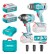 TOTAL KIT CHAVE DE IMPACTO 850Nm + PISTOLA DE AR QUENTE 550°c TOSLI250983 Total Herramientas Oficial