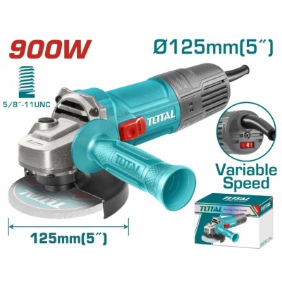 TOTAL AMOLADORA ANGULAR TG109125565  900W  220V  Total Herramientas Oficial