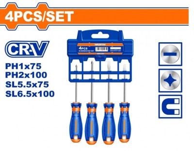 WADFOW  CHAVE FENDA KIT 4PCS  WSS1204  Total Herramientas Oficial