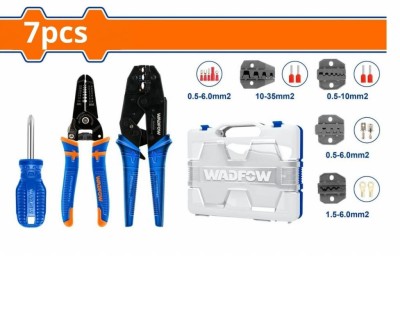 WADFOW CONJUNTO DE ALICATES DE CRIMPAGEM 7PCS  WHS1B07  Total Herramientas Oficial
