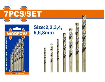 WADFOW  BROCAS DE TORÇÃO DE METAL KIT 7PCS WTD3K01 Total Herramientas Oficial