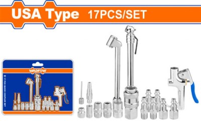 WADFOW PISTOLA AR COMPRIMIDO  KIT  17PCS WQP9421 Total Herramientas Oficial