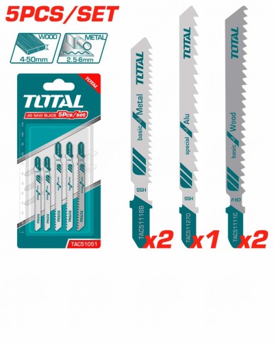 TOTAL LAMINA TICO TICO  5 PEÇAS TAC51051 Total Herramientas Oficial