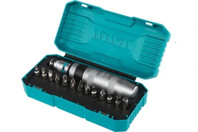 TOTAL  KIT DE CHAVE DE FENDA DE IMPACTO 13PCS TACIDS1301 Total Herramientas Oficial