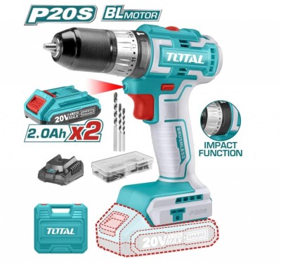 TOTAL  PARAFUSADEIRA 20V  UTIDLI20508  2BT 2.0  MOTOR BRUSHLESS Total Herramientas Oficial