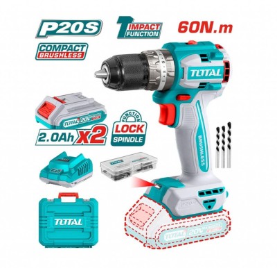 TOTAL PARAFUSADEIRA 20V UTIDLI20602  60NM BRUSHLESS Total Herramientas Oficial
