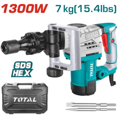 TOTAL MARTELO DE DEMOLIÇÃO 1300W SDS 7KG  TH2130016  Total Herramientas Oficial