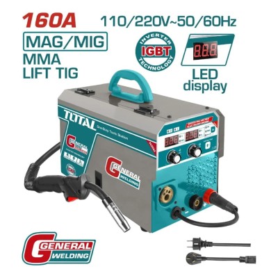 TOTAL MÁQUINA DE SOLDADURA 160A  UTMGT1601  Total Herramientas Oficial