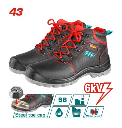 TOTAL BOTAS DE SEGURANÇA  TSP207IDSB.43  PRETO/VERMELHO  Total Herramientas Oficial