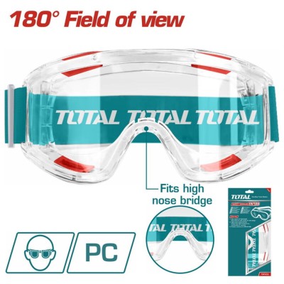 TOTAL LENTES DE PROTEÇÃO COM CAMPO DE VISÃO DE 180°  TSP309  Total Herramientas Oficial