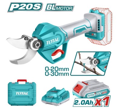 TOTAL TESOURA PARA PODA  MOTOR 20V BRUSHLESS  TSSLI20308  Total Herramientas Oficial