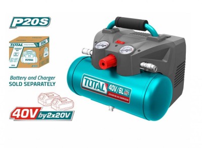TOTAL COMPRESSOR DE AR AUTOMÁTICO  40V  TACLI2003  Total Herramientas Oficial