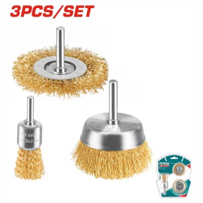 TOTAL KIT  ESCOVA ARAME 3PCS TAC310031  Total Herramientas Oficial