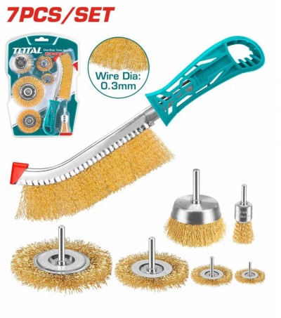 TOTAL KIT  ESCOVA ARAME 7PCS  TAC310071  Total Herramientas Oficial