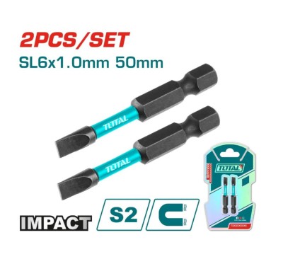 TOTAL  BITS DE CHAVE DE FENDA DE IMPACTO TACIM71SL650 Total Herramientas Oficial