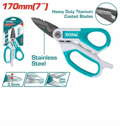 TOTAL TESOURA DE ELETRICISTA 170MM  THES051708 Total Herramientas Oficial