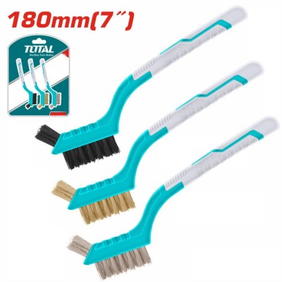 TOTAL  KIT ESCOVAS ABRASIVAS 3PCS TAC38033 Total Herramientas Oficial