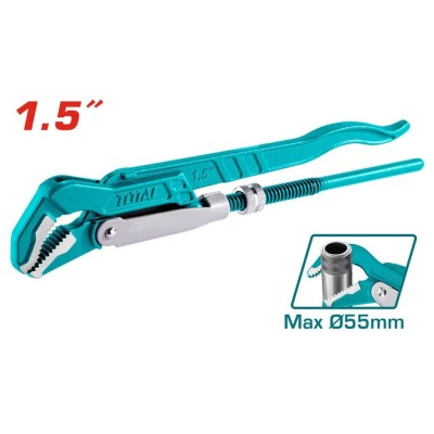 TOTAL CHAVE DE TUBO SUECA 45° 55MM  THT172153 Total Herramientas Oficial