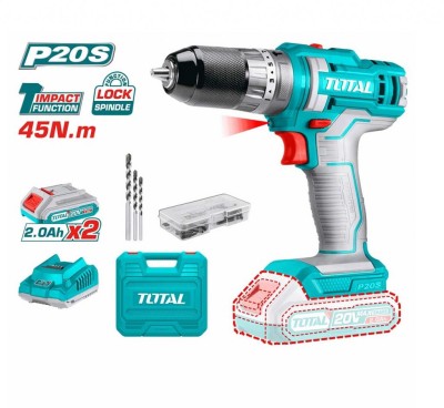 TOTAL PARAFUSADEIRA COM IMPACTO 20V TIDLI201452  2BT Total Herramientas Oficial
