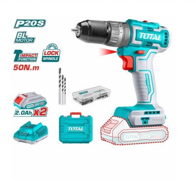 TOTAL PARAFUSADEIRA 20V TIDLI20508  2BT 2.0 MOTOR BRUSHLESS Total Herramientas Oficial