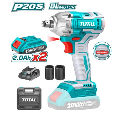 TOTAL CHAVE DE IMPACTO 20V TIWLI2038  MOTOR BRUSHLESS Total Herramientas Oficial