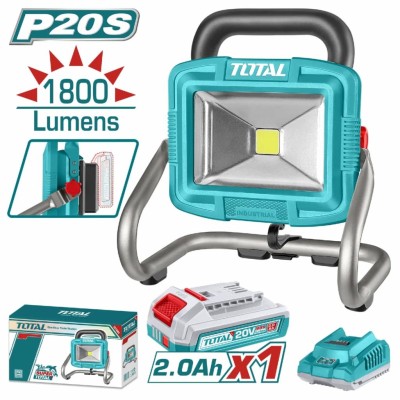 TOTAL  REFLECTOR LED 20V 1800 LUMENS   TWLI20258  Total Herramientas Oficial