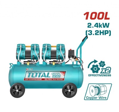 TOTAL  COMPRESSOR DE AR TCS2241008  100L Total Herramientas Oficial