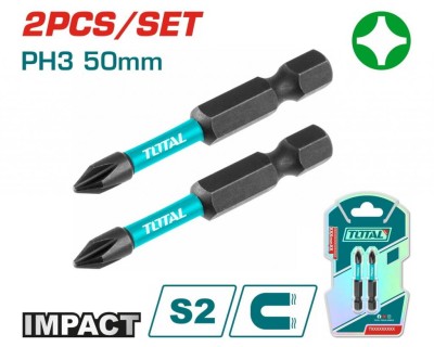 TOTAL  BITS PHILIPS DE IMPACTO PH3 50MM  TACIM71PH350   Total Herramientas Oficial