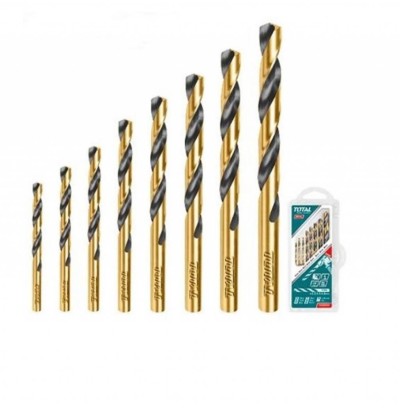 TOTAL CONJUNTO DE BROCAS HELICOIDAL HSS  8PCS UTACSD0801 METAL  Total Herramientas Oficial