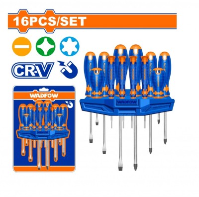 WADFOW KIT DE CHAVE DE FENDA  DE MATERIAL CV-R WSS1416 16PCS Total Herramientas Oficial