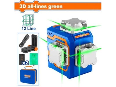 WADFOW NÍVEL LASER 3D VERDE WLE2M12 Total Herramientas Oficial