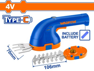 WADFOW MINI CORTADOR DE CERCA DE JARDIM   4V USB 106MM    WJC1504 Total Herramientas Oficial